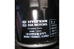 Фильтр масляный для HYUNDAI MATRIX (FC) 1.6 2001-2010, код двигателя G4ED-G, V см3 1599, кВт 76, л.с. 103, бензин, Hyundai-KIA 2630035531