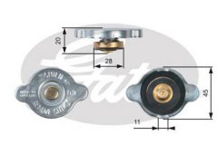 Крышка горловины радиатора TOYOTA для HYUNDAI MATRIX (FC) 1.8 2001-2010, код двигателя G4GB-G, V см3 1795, КВт90, Л.с.122, бензин, Gates RC124